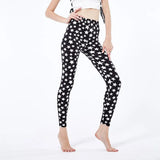 Polyester High Quality Stretchy Workout Leggings Women Printed Outwear Running Leggins Ankle Length