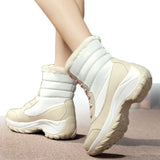 Winter Fur Warm Snow Boots Ladies Warm wool booties Ankle Boot Comfortable Shoes plus size 42 Casual Women Mid