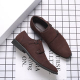 Breakj Men's Casual Frosted Leather Shoes British Fashion Set Foot Plus Size Men's Shoes Shoes