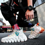 Summer Casual Sneakers Mesh Breathable Fashion Catwalk Shoes Zigzag Sole Chaussures High Quality Non-Slip
