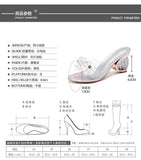 Comemore Summer Women Slippers Crystal Transparent Jelly Sandals Pumps Elegant High Heels Ladies Party Female Women's Shoes