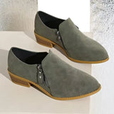 Breakj Autumn And Winter British Sharp Short Boots Women Retro Side Zipper In The Leather Boots Size 43 Martin