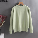 color O-Neck basic sweater thick Women Sweater Pullover Casua Long Sleeve Sweater for women Female pullover