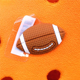 Ball Game Style PVC Shoe Charms Decorations Mini Basketball Soccer Rugby Designer Shoes Buckle Accessories Croc