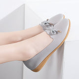 Shoes Butterfly Knot Flat Slip On White Gray Black Hollow Out Breathable Tassel Female Footwear Party Dress Bullet