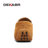 Spring Summer NewMen's Loafers Comfortable Flat Casual Shoes Men Breathable Slip-On Soft Leather Driving Shoes