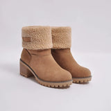 Winter Fur Warm Snow Boots Ladies Warm Wool Booties Ankle Boot Comfortable Shoes Plus Size 35-43 Casual Women Mid