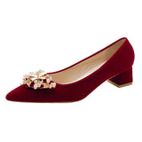 Breakj Wedding Shoes Bridal Shoes Wear Not Tired Show The Main Wedding Dress High Heel Single Shoes Comfortable Coarse High-Size High-Heeled High-Heeled