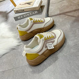 Breakj White Shoes Female Autumn 2023 New Korean Version Versatile Female Student Platform Shoes Casual Sports Shoes Women's Shoes