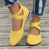 Breakj Summer New Shallow Mouth Tight Strap Round Head Women's Shoes Flat Floor Dance Mother Single Shoe