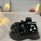 Lolita shoes new summer cute platform shoes lace retro Mary Jane shoes y2k Japanese JK uniform shoes college girls women's