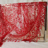 Female Wraps Women Lace Triangle Scarf Silk Flower Girls Tassel Casual Shawls and Scarves 18