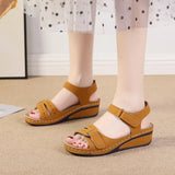 Breakj Thick-Bottomed Velvet Sandals Women Wear Slopes And Large Beach Cool