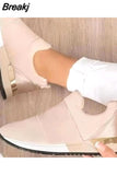 Breathable Mesh Fashion Casual Sports Shoes Platform Flats Shoes Light Wedge Sneakers Woman Vulcanize Shoes
