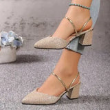 Breakj Sandals 2025 Summer New Temperament Niche Tip Mid-Bag Small High Heel One-Shoe Two Women's