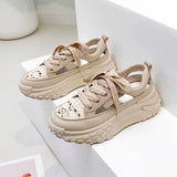 Breakj Shoes Female 2025 Summer New Ins Wind Korean Version Student Shoes Thick Platform Heighten Casual Sports Shoes Female