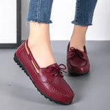 Nurse Flat Shoes Women 2021 Women's Moccasins Loafers Shoes For Female Lace Up Breathable Flats Walking Chaussure