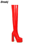 High Heeled Women Over The Knee High Boots Brand Design 2023 Winter Fashion Sexy Elegant Walking Comfy Women