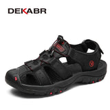 New Male Shoes Genuine Leather Men Sandals Summer Men Shoes Beach Sandals Man Fashion Outdoor Casual Sneakers Size