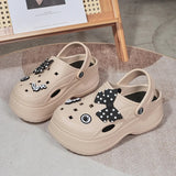Eva Chunky Platform Sandals Women Summer 2024 Thick Bottom Clogs Garden Shoes Woman Closed Toe Non-Slip Beach