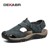 New Male Shoes Genuine Leather Men Sandals Summer Men Shoes Beach Sandals Man Fashion Outdoor Casual Sneakers Size