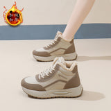 Breakj Women's Shoes 2024 New Winter High Help And Velvet Warm Versatile Niche Increased Casual Snow Boots