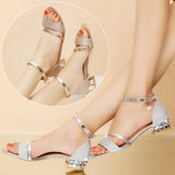 Ladies Sandals Shoes Women L Luxury High Quality Sandals Ankle Mid Heel Block Party Open Toe Square Shoes Zapatos De