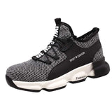 Shipping Work Safety Shoes Men Short Boots With Steel Toecap Anti Smashing Lightweight Sneaker Breathable All Season
