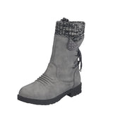 Breakj 2023 Autumn And Winter New Comfortable Low-Heeling Square And Round Head 43 Large Size Mid-Size Women's