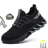 Safety Shoes Men Anti-puncture Work Sneakers Male Shoes Adult Work Boots Steel Toe Shoes Security Boots Work