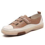 Breakj Little White Shoes Women's New Spring British Wind Small Leather Shoes Casual Beef Bottom Leather Bean