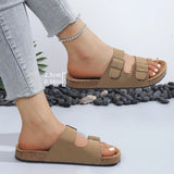 Breakj Women's Spring And Summer New Women's Cool Slippers Big Size With Lazy One-Legged Thick Beach Shoes