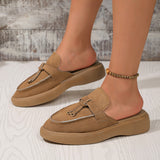 Breakj Large-Size New Autumn 2025 New Fashion Single Shoes With Flat Comfortable Thick-Soled Slippers Women's