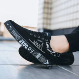 Autumn Men's Flat Shoes Canvas Sneakers Shoes Fashion Men Comfortable Breathable Casual Shoes Male Lace Up