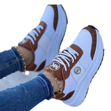 Breakj Women's Casual Wedge Heel Sneakers 2024 New Plus Size Strap With A Single Size