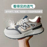 Gan Shoes Women's 2024 Spring New Breathable Daddy Shoes With All Kinds Of Heightened Leisure Sports Shoes Waffle Women's
