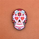 Sale 1pcs Shoe Charm Decorations Delicate Heart Skull Shoe Accessories Original Sandal Buckles fit Bracelet Croc JIBZ