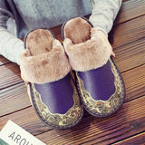 Slippers Winter Home Soft Floor Slippers For Men Female Indoor Plush Sewing Women Flat Shoes 2020 Couple Footwear