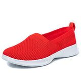 Women's Flat Sneakers Knitted Mesh Breathable Slip On Shoes Ladies Vulcanized Footwear Spring Platform Fashion Casual