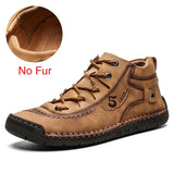 Size 39~48 Winter Snow Boots Ankle Waterproof With Fur Plush Warm Male Casual Boots Work Fashion Boots Comfort Men