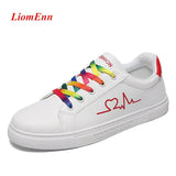 White Sneakers Women Flat Shoes Tennis Female Designer Leather Sport Shoes Woman Man 2021 Spring Unisex Large Size
