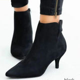 Women's Ankle Boots Leopard Women Pointed Toe Ladies Chunky High Heel Female Shoes Woman Footwear Plus Size 35-43