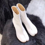 Breakj New Split Toe Show Thin Thick With High Heel Fashion Minority Low Sleeve Large Size Women's Boots Women's