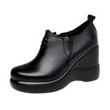 Women's Shoes With Velvet, Thick Soles, Waterproof Table, Deep Slope Heels, Simple, Fashionable Overshoes, High