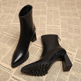 Breakj Short Boots Women 2025 Autumn And Winter Popular New Thick And High And Small Thin Boots Elastic Martin