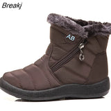 Women's Thick Plush Snow Boots Winter Waterproof Non-slip Platform Ankle Boots 2022 Women Warm Cotton Padded Shoes Botas