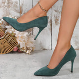 Breakj New Sexy Velvet High-Heeled High-Heeled High-Heeled High-Heeled High-Heeled Shoes Commute A Single Shoe Large