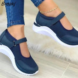 New AutumnOutdoorBreathable Mesh Shoes Women Casual Platform Sneakers Travel Walking Footwear Large Size Vulcanized