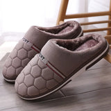 47 48 49 50 Large Size Men's Cotton Slippers for Autumn Winter Extra Large Plus Size Home Warm Thick-soled Indoor