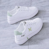 Sneakers Lace-up Women Vulcanized Shoes Casual Summer Platform Shoes Fashion Butterfly Embroidery Women Sports